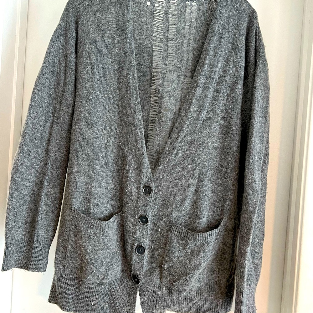 Raquel Allegra shredded cardigan